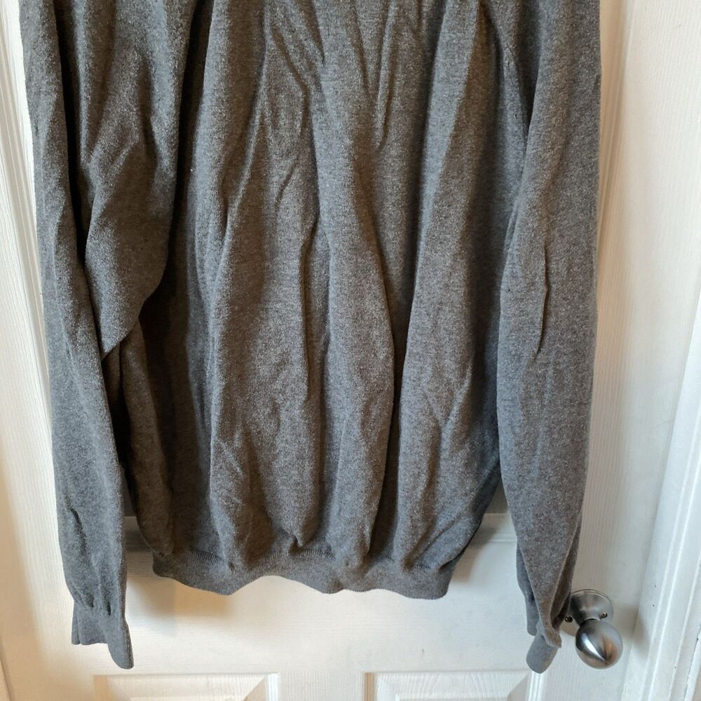 Eddie Bauer Sweater Men’s Size XL Grey 1/4 Zip High Neck Pullover - Picture 9 of 11